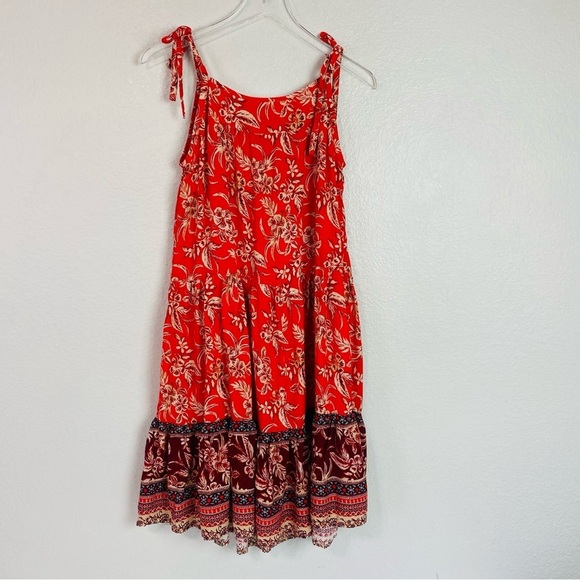 Beach Lunch Lounge Maui Sunrise Tiered Dress Size S - Picture 5 of 8